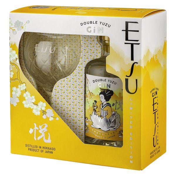 Etsu Double Yuzu Gin Japanese 43% 70cl, Box Set with Gin Glass