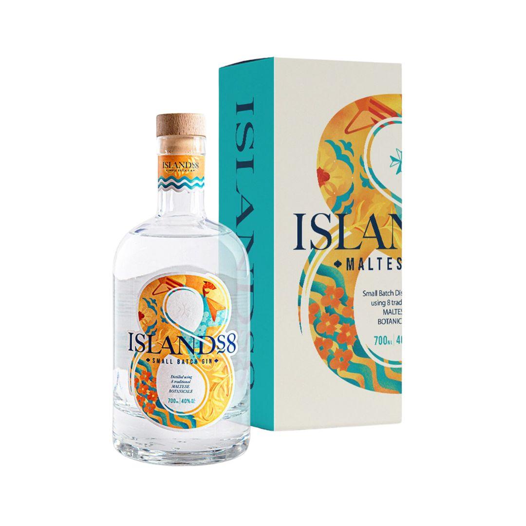 Island 8 Gin, 70cl in Box