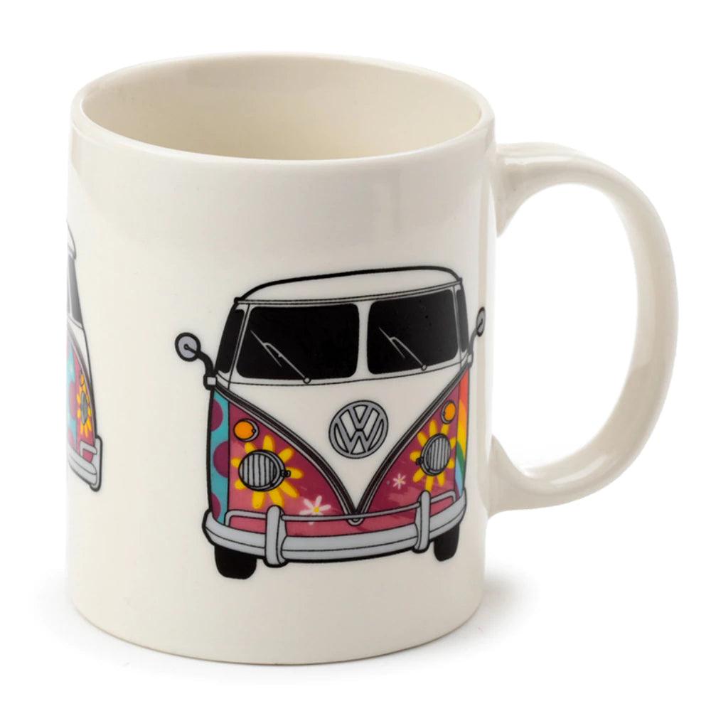 Volkswagen VW T1 Camper Caravan Porcelain Mug, Multicolor