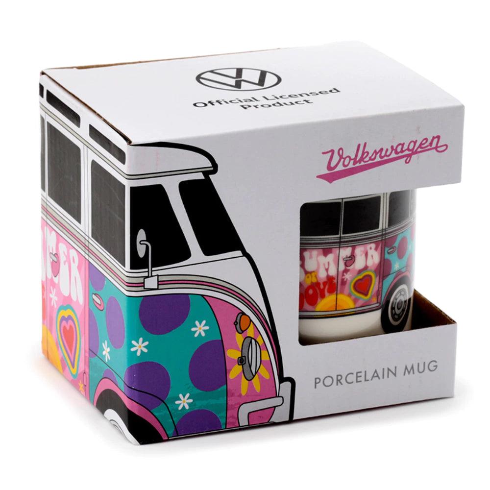 Volkswagen VW T1 Camper Caravan Porcelain Mug, Multicolor