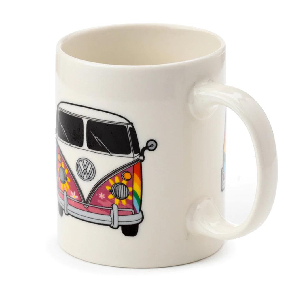 Volkswagen VW T1 Camper Caravan Porcelain Mug, Multicolor