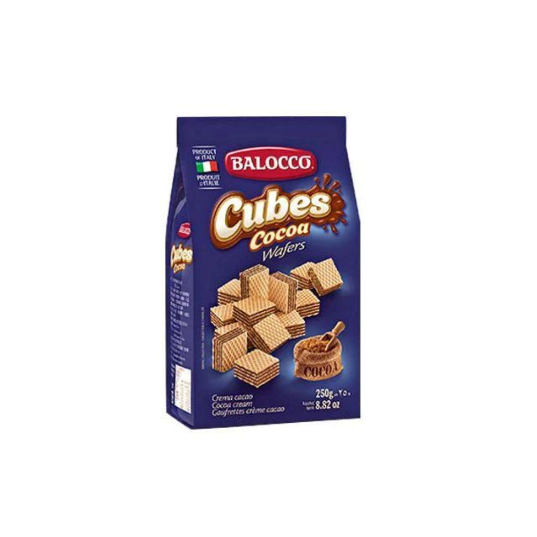 Balocco Chocolate Mini Cubes Wafers, 250g (Best Before 31-07-2025) - Caffe' Buongiorno Store