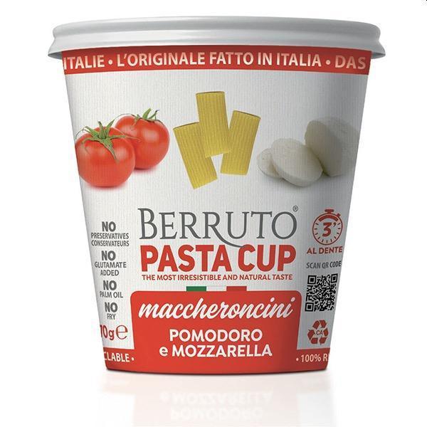 Berruto Pasta Cup, Maccaroni 70g (Best Before 29-05-2025) - Caffe' Buongiorno Store