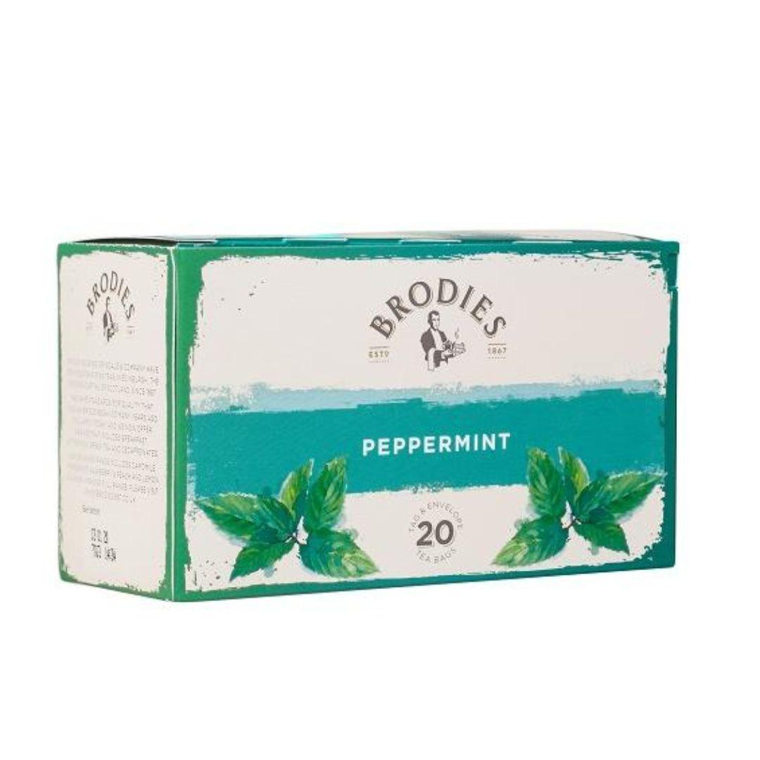 Brodies Tea Peppermint, 20 Teabags (Best Before 26-02-2027) - Caffe' Buongiorno Store