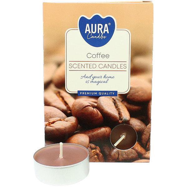 Coffee Scented Tea Light Candles x 6 pieces (Best Before 29-12-2030) - Caffe' Buongiorno Store