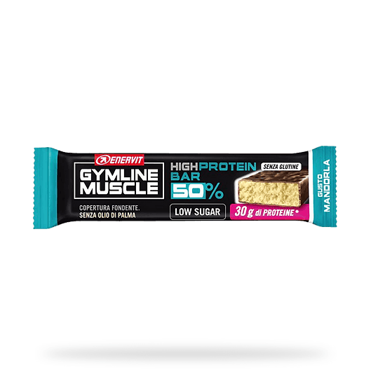 Enervit, Gymline Muscle, High Protein Bar, Almonds, 60g (Best Before 11-04-2025) - Caffe' Buongiorno Store