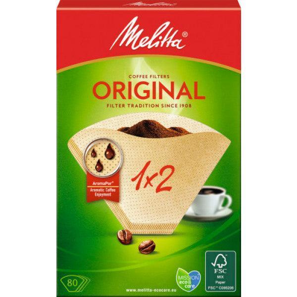 Melitta filter bag brown 1x2, pack of 80 (Best Before 29-12-2030) - Caffe' Buongiorno Store