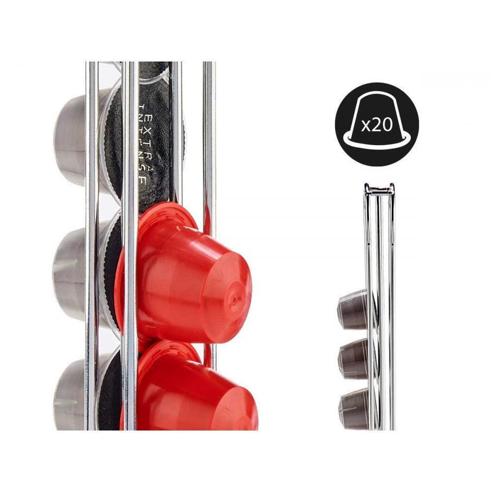 Nespresso® 20 Capsule Holder, Stainless Steel (Best Before 29-12-2030) - Caffe' Buongiorno Store