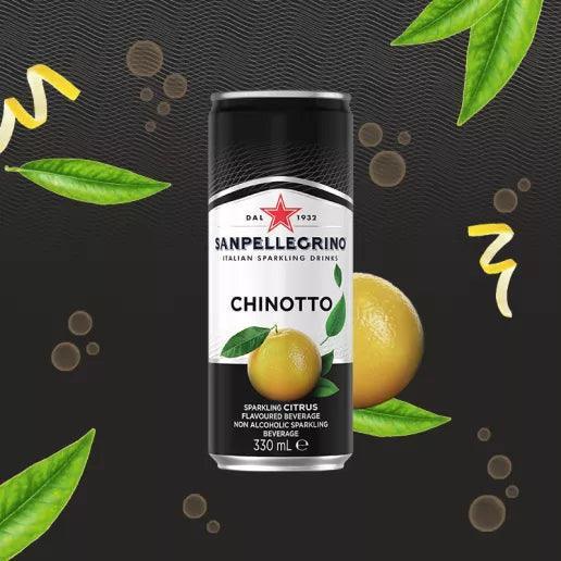 San Pellegrino Chinotto Fizzy Drink, 33cl - Case of 24 Cans (Best Before 30-11-2025) - Caffe' Buongiorno Store