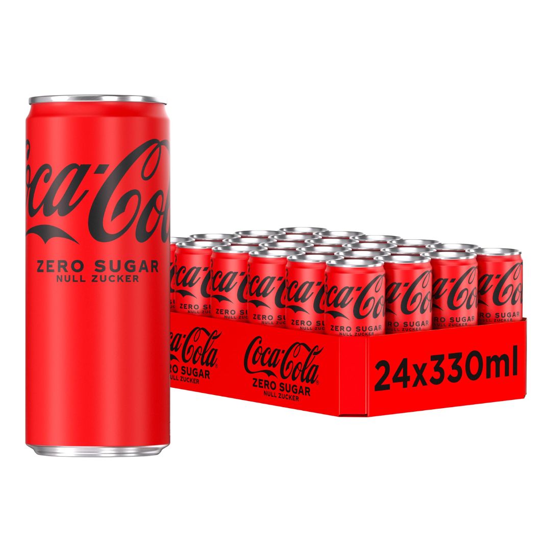Coca Cola Zero 24 Cans 330ml (1 Pack)