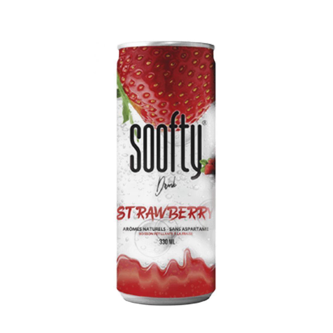 Soofty Sparkling Water, Strawberry Flavour, 330ml