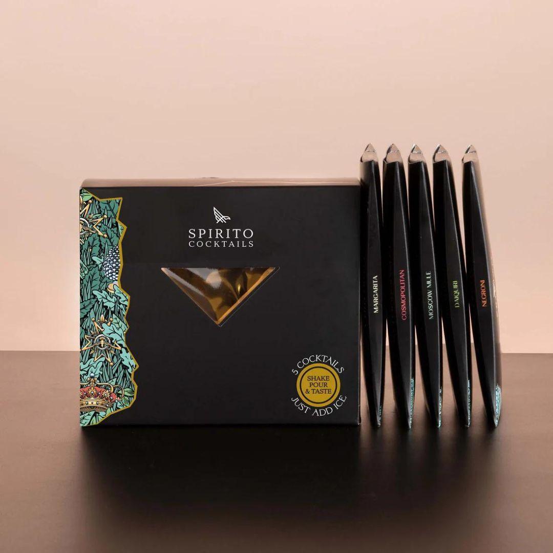 Spirito Variety Pre-Dinner Cocktails - Box of 5 Mixed Cocktails (Best Before 29-12-2030) - Caffe' Buongiorno Store