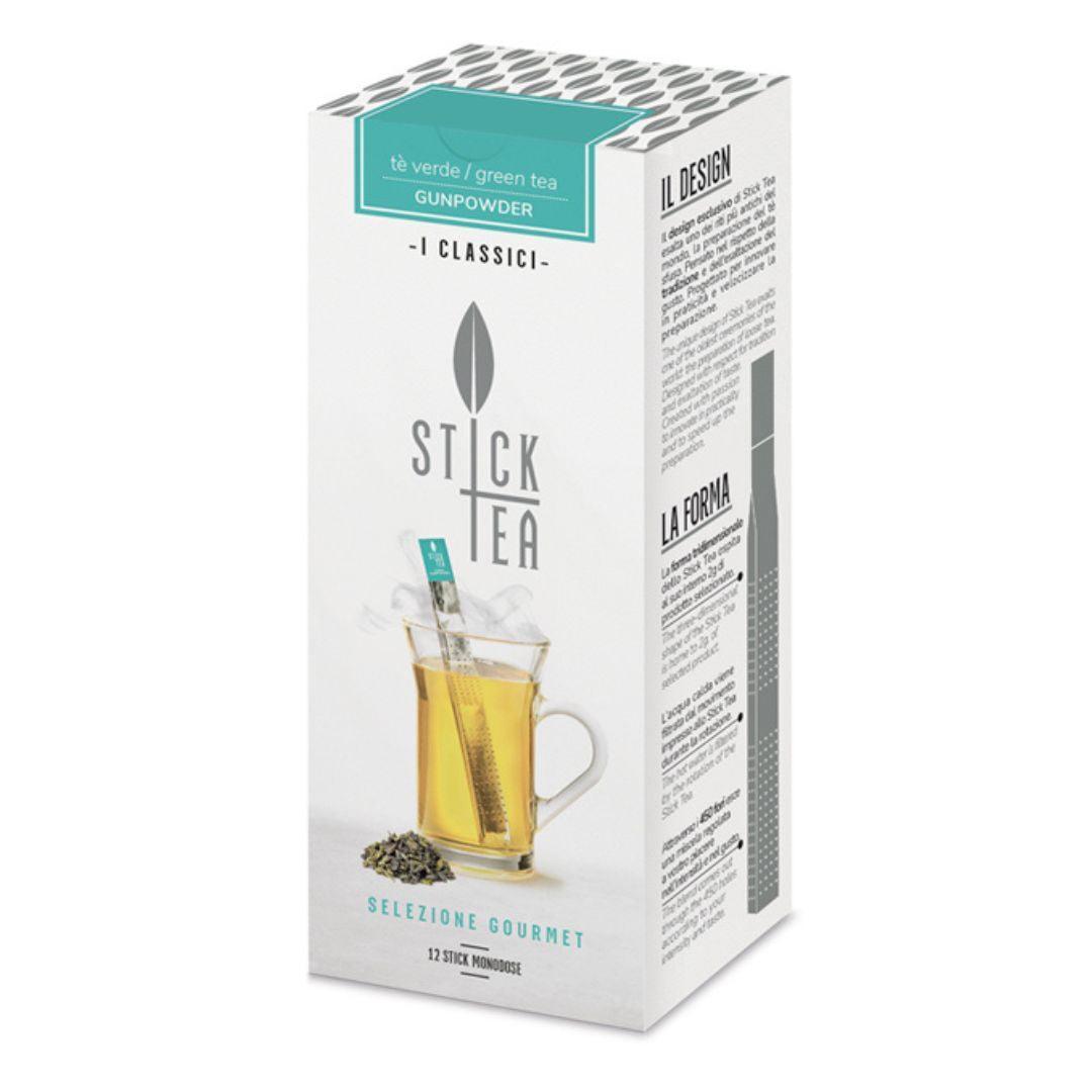 Stick Tea, Gun Powder Green Tea, 12 Sticks (Best Before 06-02-2026) - Caffe' Buongiorno Store
