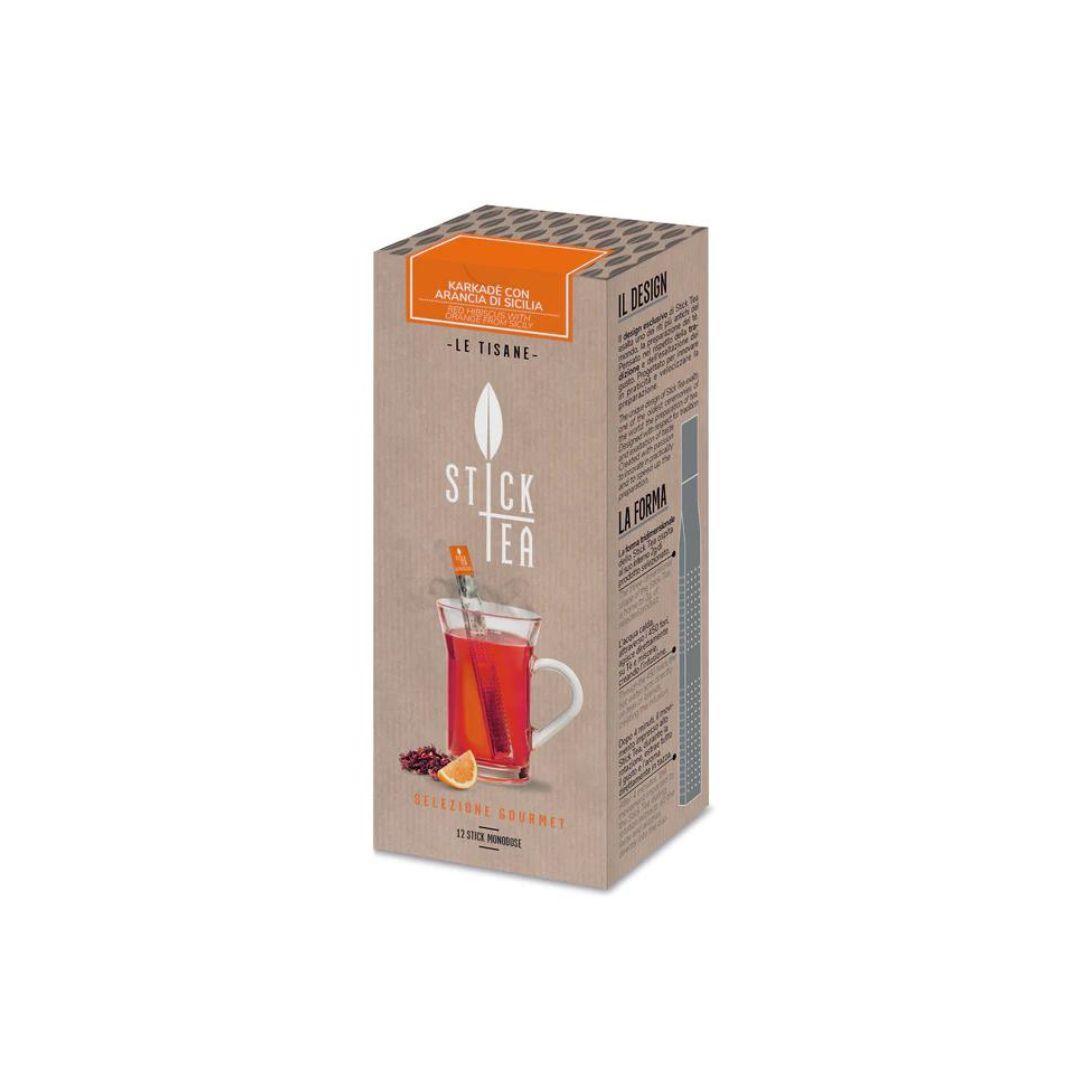 Stick Tea, Karkade Sicilian Orange, 12 Sticks