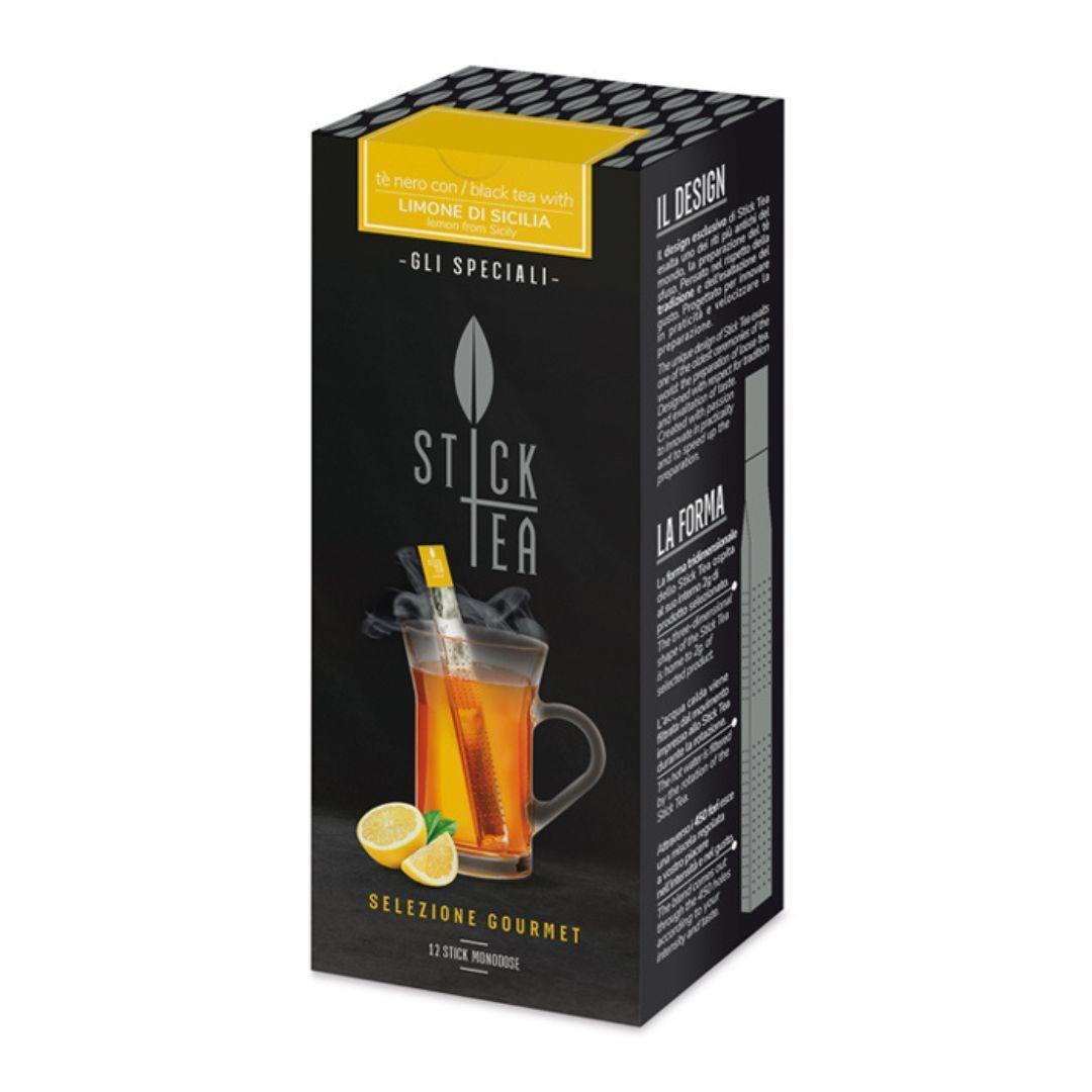 Stick Tea, Sicilian Lemon Tea, 12 Sticks (Best Before 12-12-2025) - Caffe' Buongiorno Store