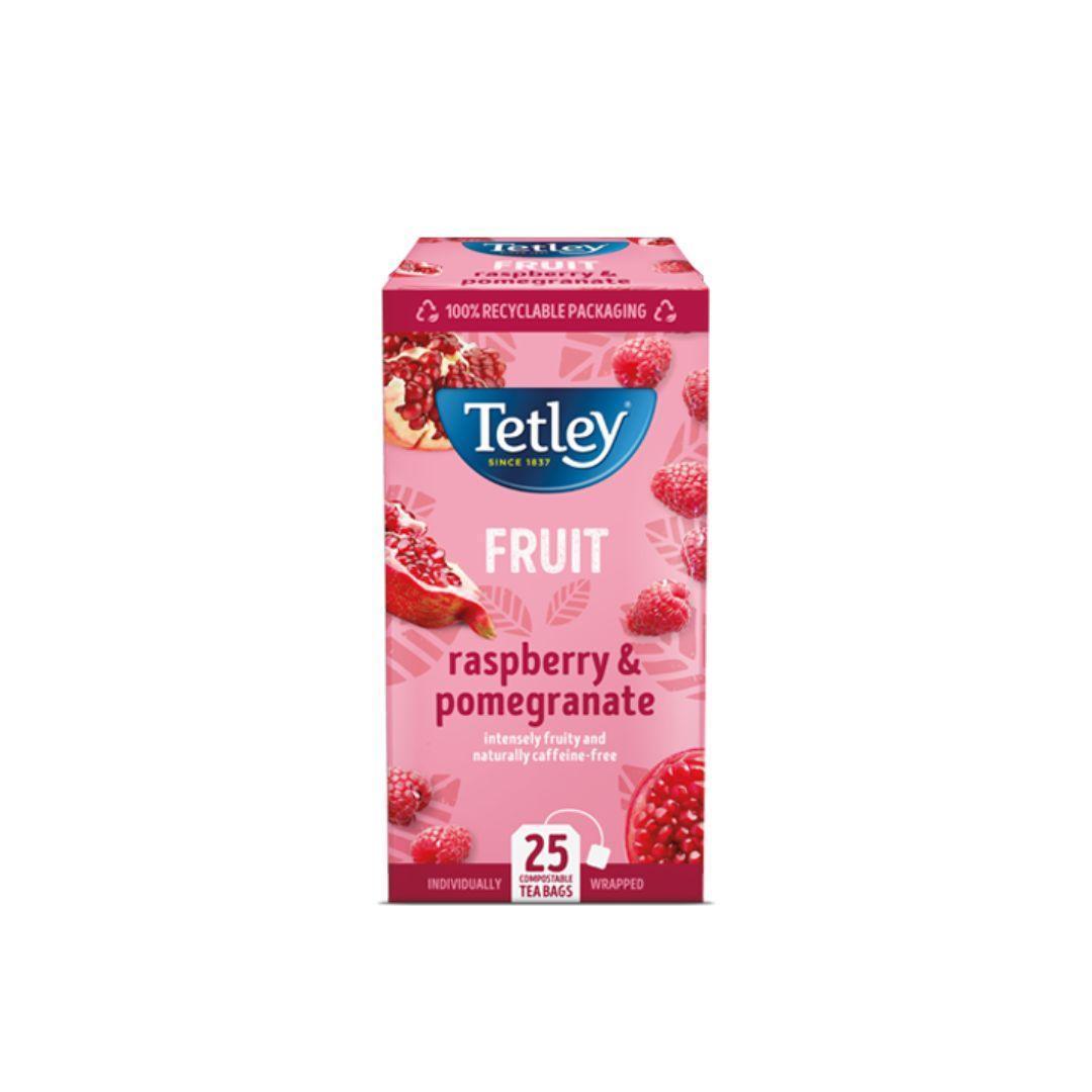 Tetley Super Fruit, Raspberry & Pomegranate, 43.75g, 25 Teabags (Best Before 27-02-2026) - Caffe' Buongiorno Store