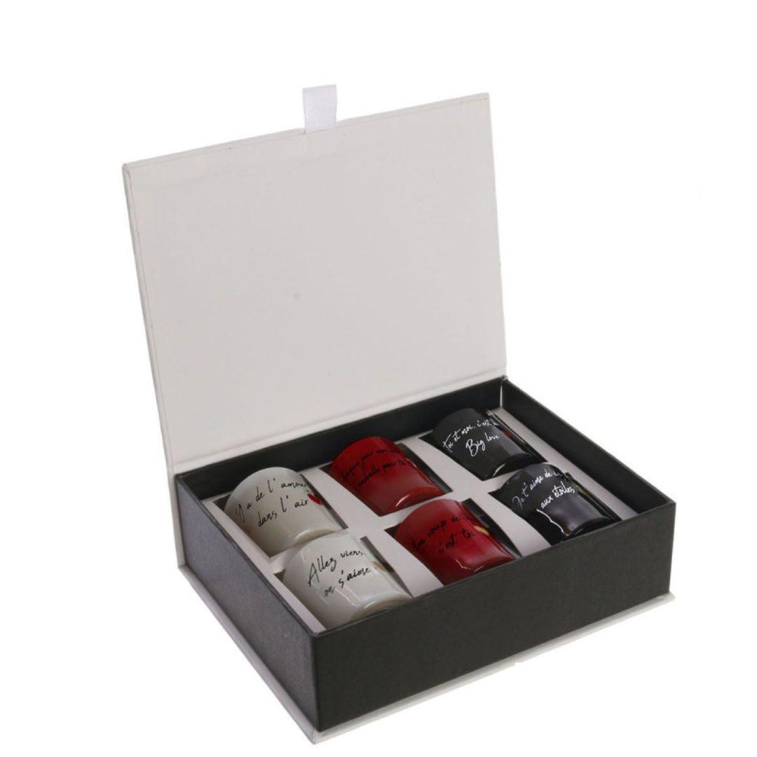 Words of Love 6 Scented Candles Set