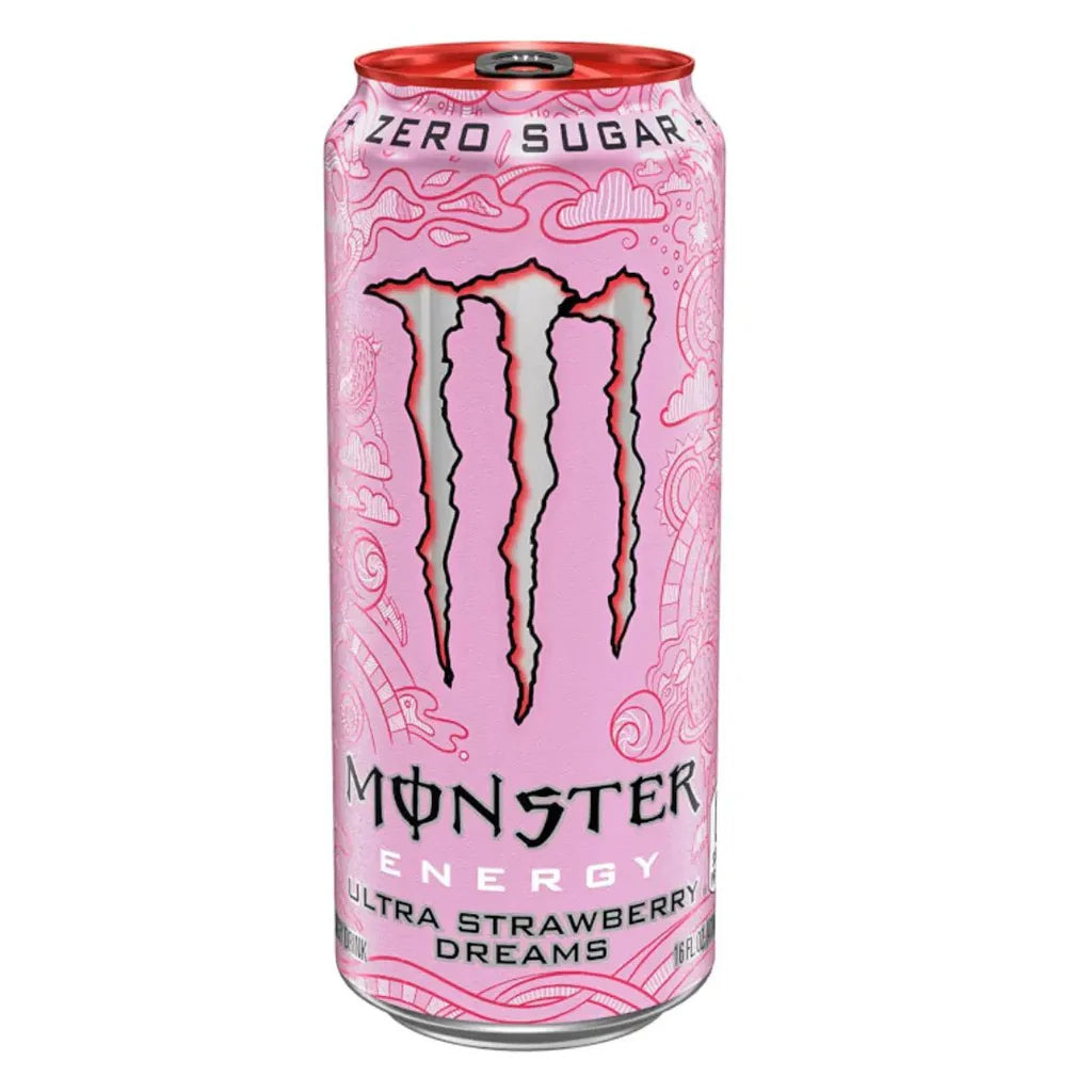 Monster Energy Drink Ultra Strawberry Dreams Can, Zero, 500ml