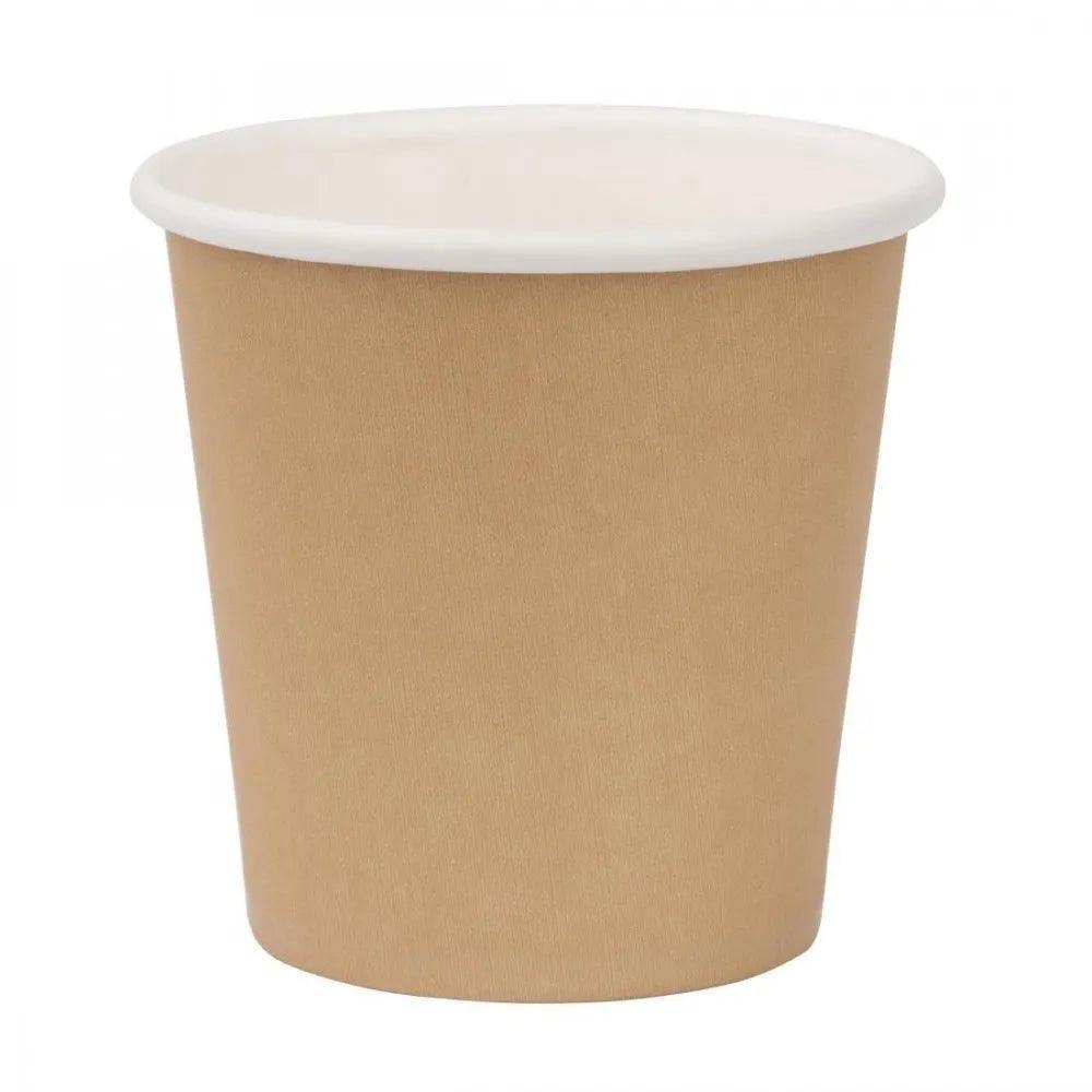 50 Espresso Size Paper Cups (4Oz), Unbranded, Brown (Best Before 29-12-2030) - Caffe' Buongiorno Store