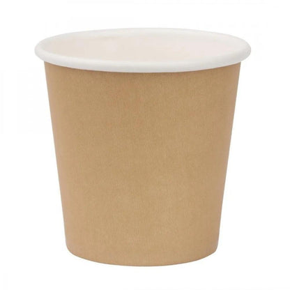 50 Espresso Size Paper Cups (4Oz), Unbranded, Brown (Best Before 29-12-2030) - Caffe' Buongiorno Store
