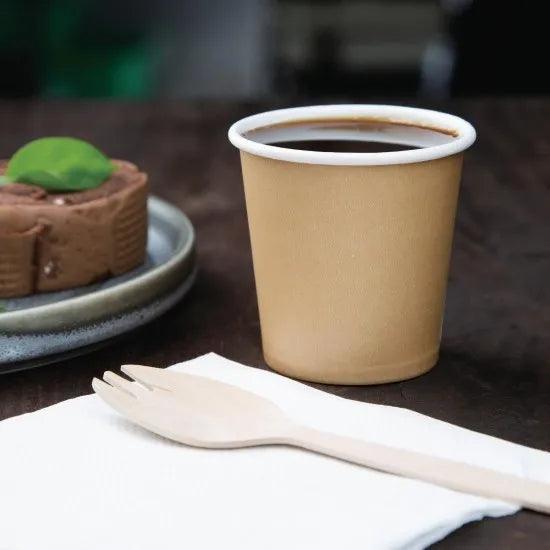 50 Espresso Size Paper Cups (4Oz), Unbranded, Brown (Best Before 29-12-2030) - Caffe' Buongiorno Store