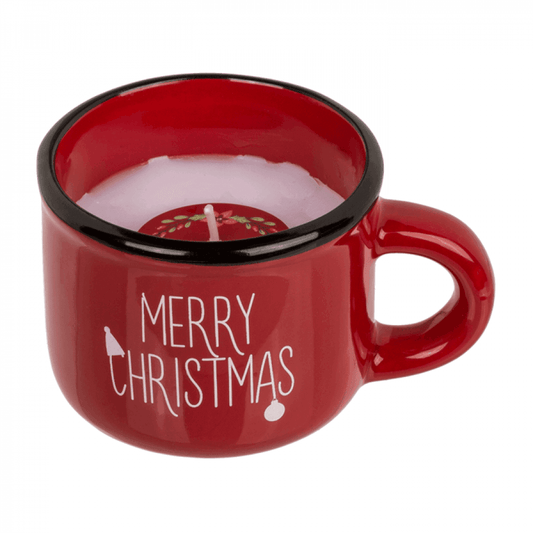 Christmas Candle in Ceramic Coffee Cups