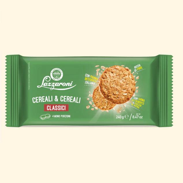 LAZZARONI Cereal & Cereal Classic Biscuits - 4 Single Portions, 240g