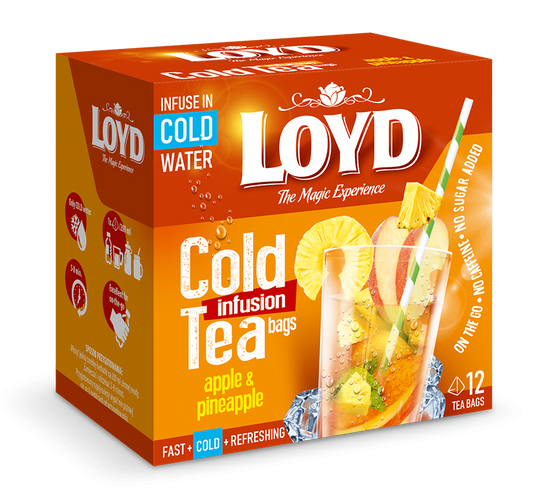 LOYD COLD TEA APPLE & PINEAPPLE, 12 Tea bags, 30g