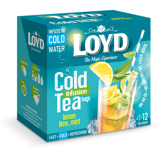 LOYD COLD TEA MINT, LEMON & LIME, 12 Tea bags, 30g