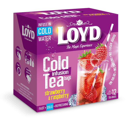 LOYD COLD TEA STRAWEBERRY & RASPBERRY, 12 Tea bags, 30g