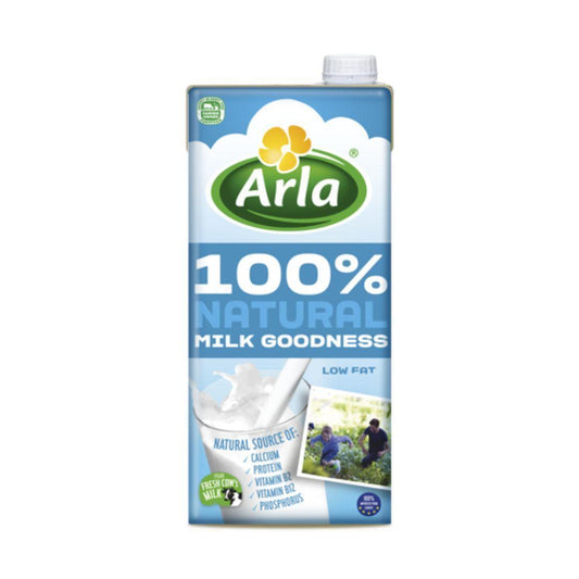 Arla 100% Natural Milk Goodness Low Fat 1 litre (Best Before 02-01-2025) - Caffe' Buongiorno Store
