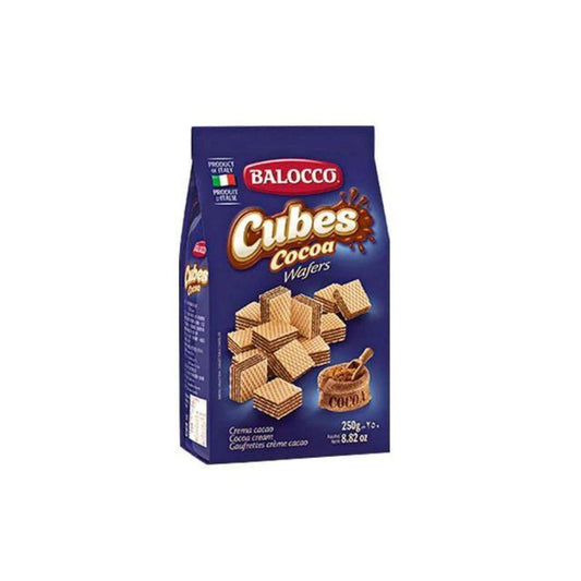 Balocco Chocolate Mini Cubes Wafers, 250g (Best Before 31-07-2025) - Caffe' Buongiorno Store