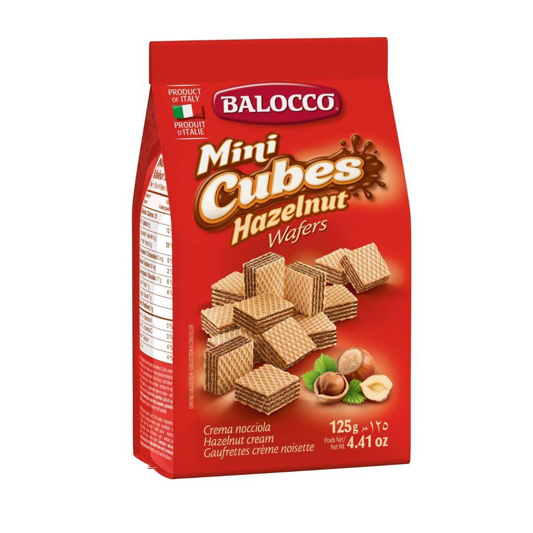 Balocco Hazelnut Mini Cubes Wafers, 125g - Buongiorno Caffe' & More