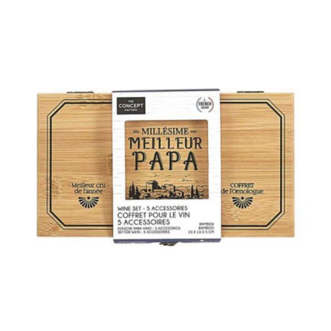 Bamboo Wine Accessory 5 piece Box (Best Before 30-12-2030) - Caffe' Buongiorno Store