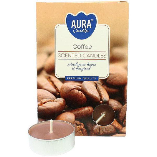 Coffee Scented Tea Light Candles x 6 pieces (Best Before 29-12-2030) - Caffe' Buongiorno Store