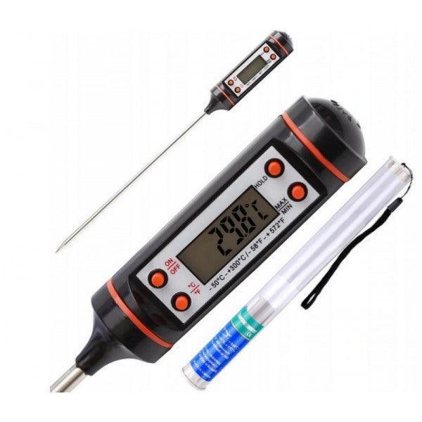 DIGITAL LCD KITCHEN THERMOMETER FOR MEAT, LIQUIDS WITH PROBE (Best Before 29-12-2030) - Caffe' Buongiorno Store