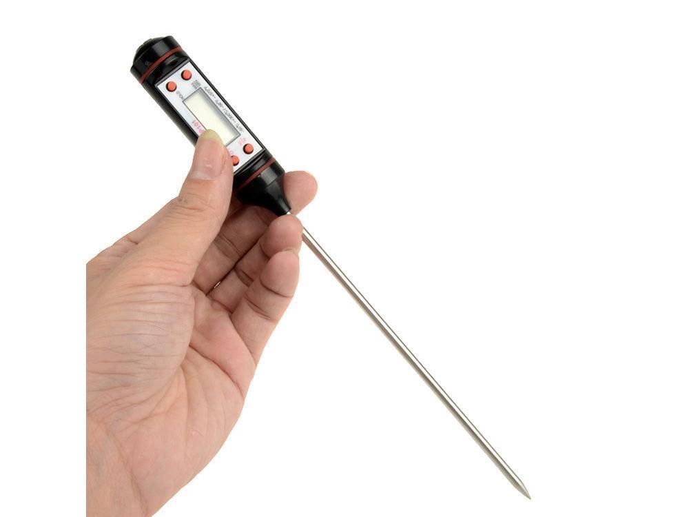 DIGITAL LCD KITCHEN THERMOMETER FOR MEAT, LIQUIDS WITH PROBE (Best Before 29-12-2030) - Caffe' Buongiorno Store