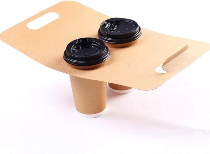Disposable Coffee Carrier Tray for 2 Cups, 100 Piece Pack (414x191mm) - Buongiorno Caffe' & More
