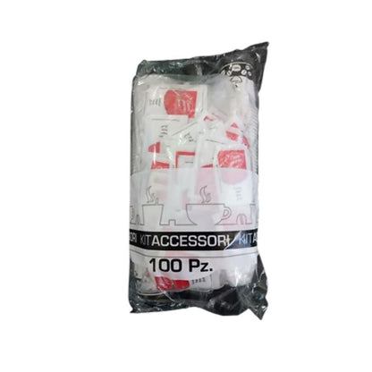 ECO Kits packs including espresso cup, stirrer & sugar sachets