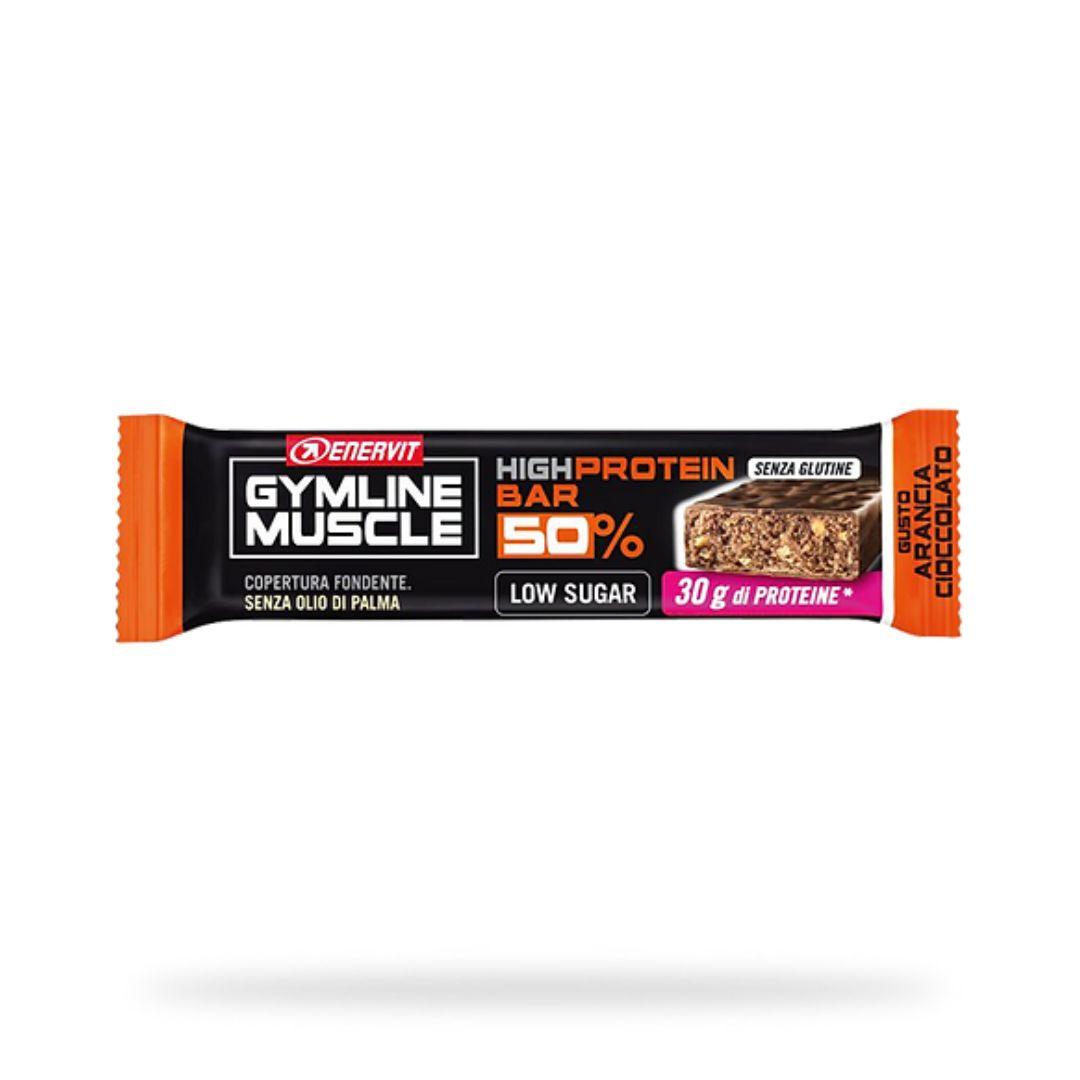 Enervit, Gymline Muscle, High Protein Bar, Orange Chocolate, 60g - Buongiorno Caffe' & More