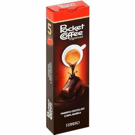 Ferrero Pocket Coffee Espresso, 5 piece 62.5g - Buongiorno Caffe' & More