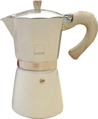 gnali & zani Venezia - Espresso Moka Maker in Beige - 3 or 6 Cups - Buongiorno Caffe' & More