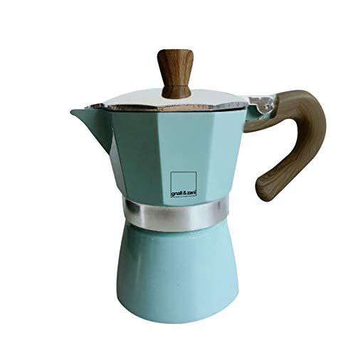 gnali & zani Venezia - Espresso Moka Maker in Blue - 3 or 6 Cups - Buongiorno Caffe' & More