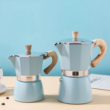 gnali & zani Venezia - Espresso Moka Maker in Blue - 3 or 6 Cups - Buongiorno Caffe' & More