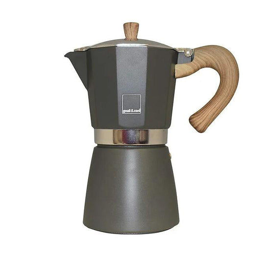 gnali & zani Venezia - Espresso Moka Maker in Grey - 3 or 6 Cups - Buongiorno Caffe' & More