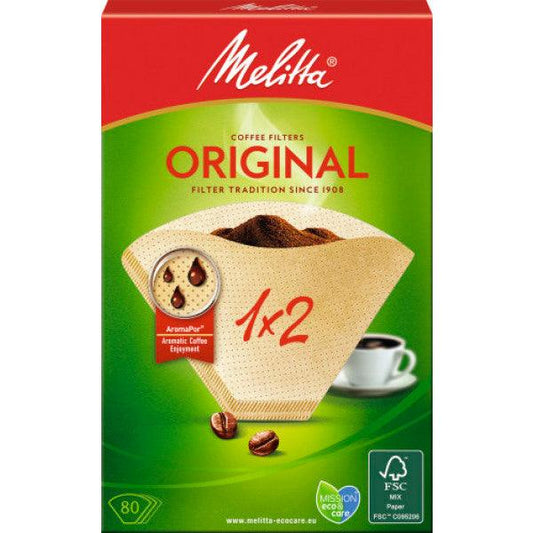Melitta filter bag brown 1x2, pack of 80 - Buongiorno Caffe' & More