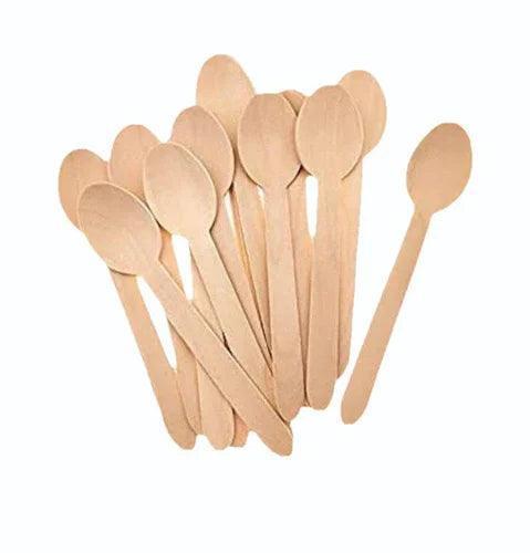 Mini Wooden Teaspoons, 110mm, Pack of 100 Pieces (Best Before 29-12-2030) - Caffe' Buongiorno Store
