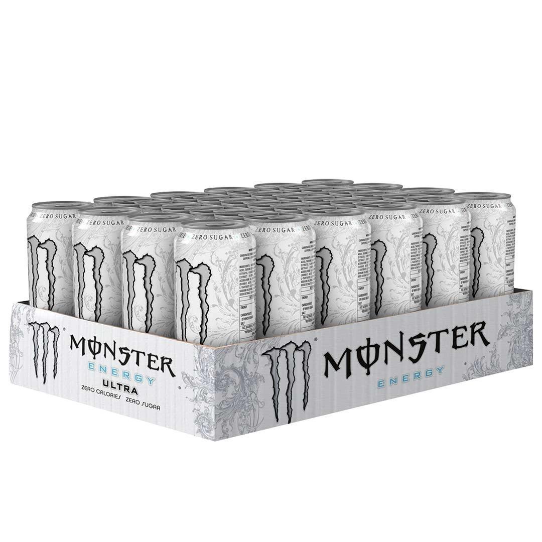 Monster Energy Drink Ultra White Can, 500ml (Best Before 31-03-2026) - Caffe' Buongiorno Store