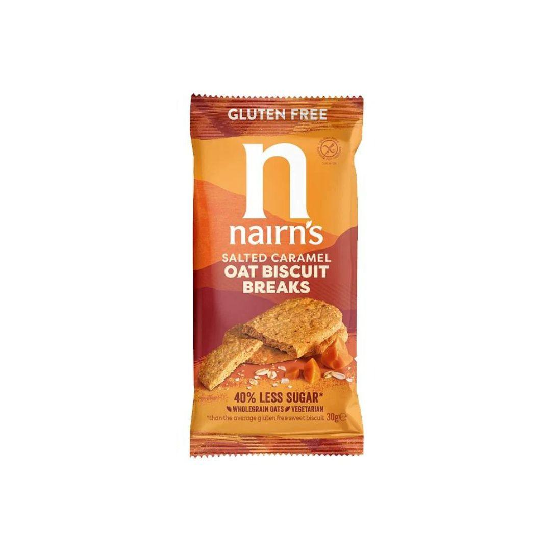 Nairn's Gluten Free, Salted Caramel, 3 Pack Oat Biscuit Breaks, 30g - Buongiorno Caffe' & More