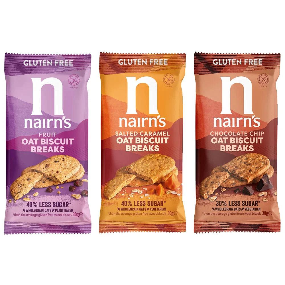 Nairn's Gluten Free, Salted Caramel, 3 Pack Oat Biscuit Breaks, 30g - Buongiorno Caffe' & More